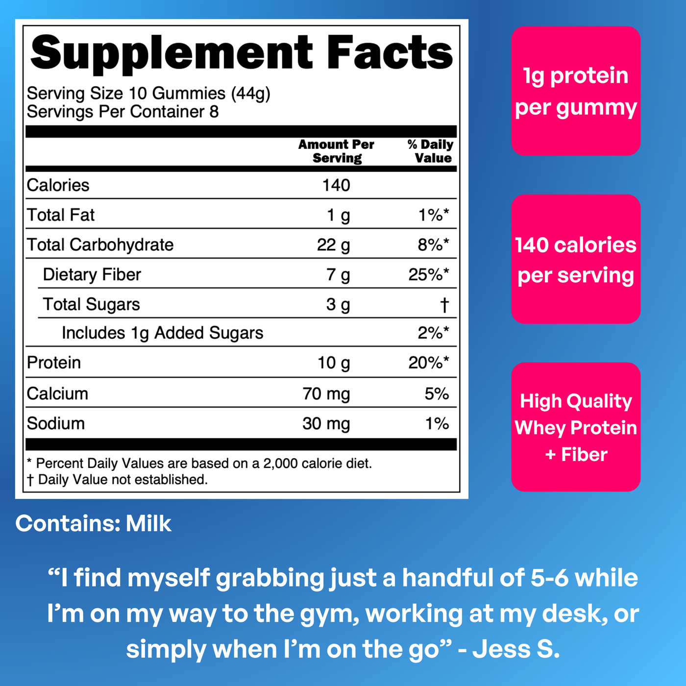 Protein Gummies - Strawberry 80 Count