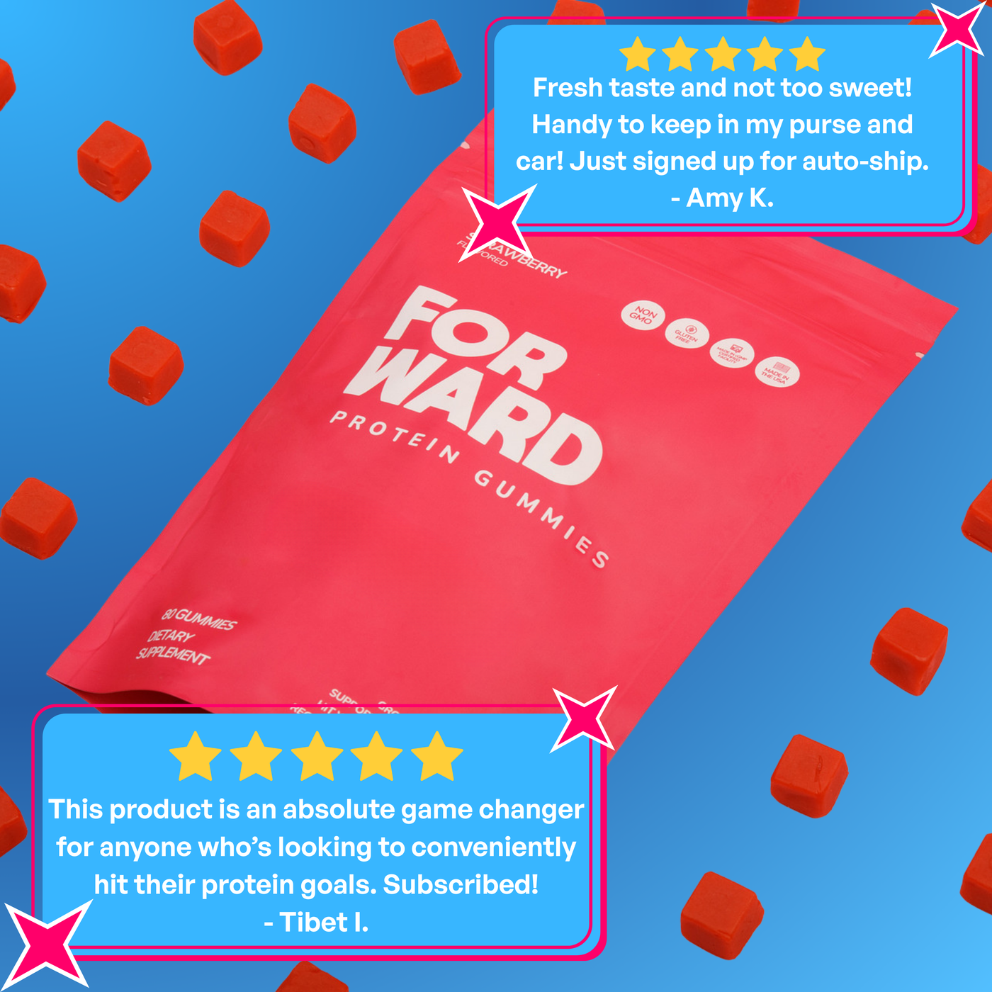 Protein Gummies - Strawberry 80 Count